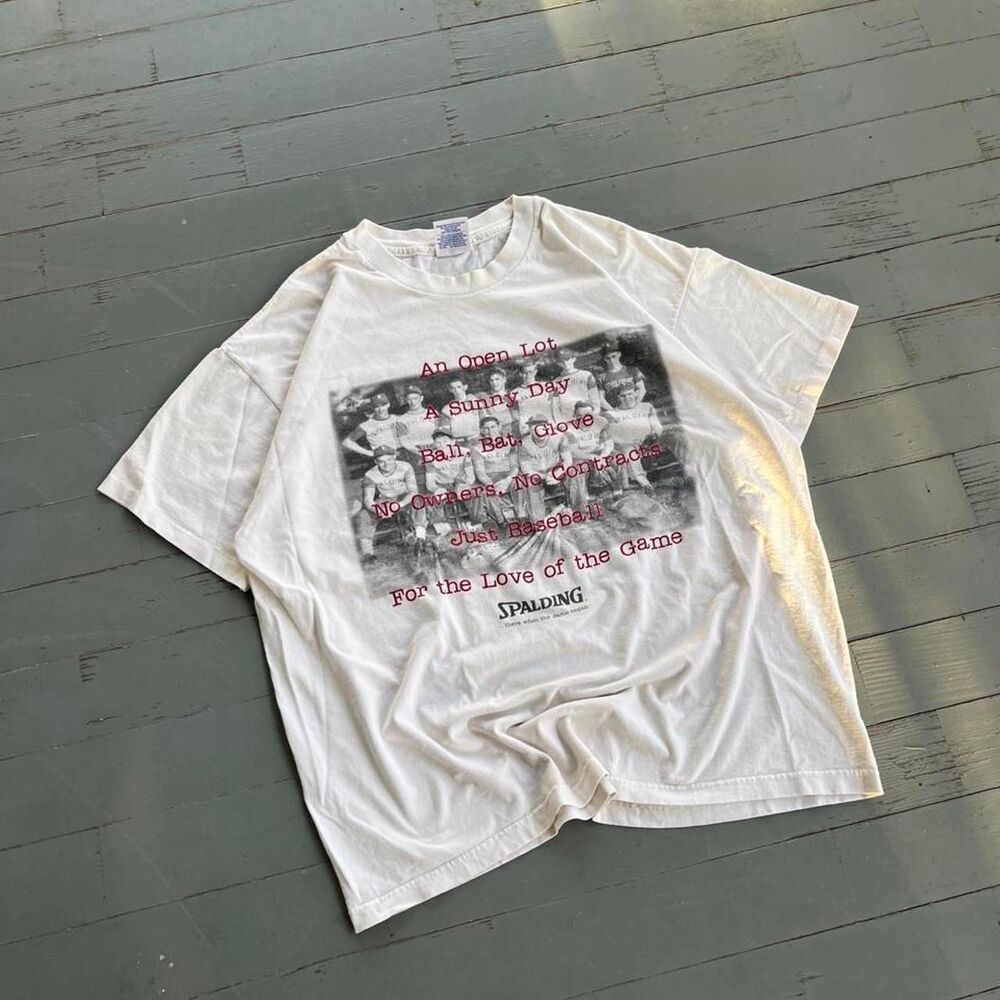Vintage Spalding Baseball Graphic Tee Shirt